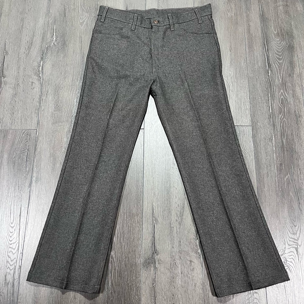 VTG Levis Pants 517 Men 36X30 Charcoal Gray Dacron Polyester Made USA 90s 1997